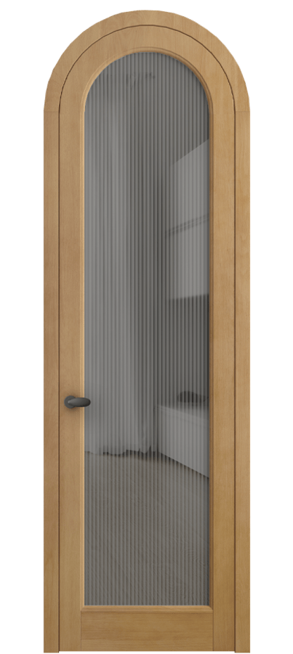 Межкомнатная дверь Палаццо 6814 Бук натуральный матовый Рифлёное серое стекло "Мору", триплекс Цена 36487080 so'm | Volhovec