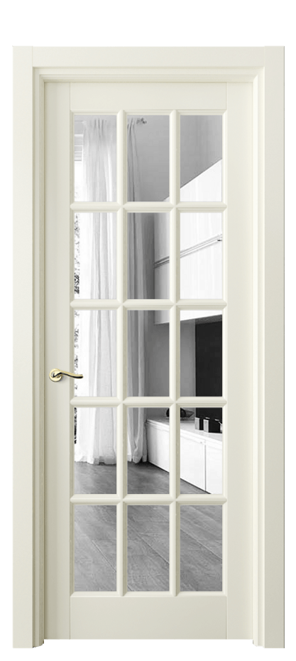 Межкомнатная дверь Лигнум 0708 Матовый молочно-белый Двустороннее зеркало, триплекс Цена 24014700 so'm | Volhovec