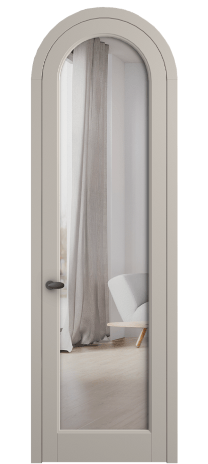 Межкомнатная дверь Палаццо 6814 Матовый светло-бежевый Двустороннее зеркало, триплекс Цена 25813340 so'm | Volhovec