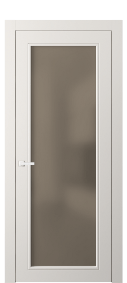 Межкомнатная дверь Neo Classic 8000 Матовый пудровый белый Сатинированное бронзовое стекло, триплекс Цена 12131080 so'm | Volhovec