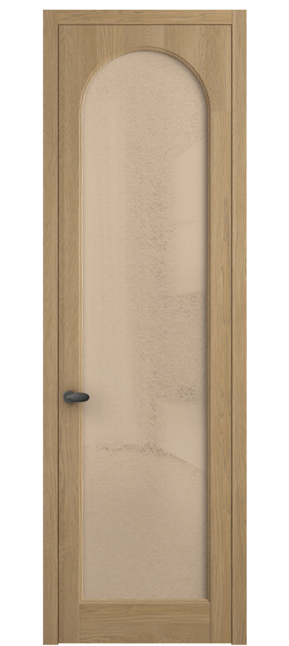 Межкомнатная дверь Палаццо 6804 Дуб соломенный матовый Фактурное оранжевое стекло "Лёд", триплекс Цена 32181450 so'm | Volhovec