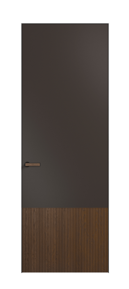 Межкомнатная дверь Velvet 8202 Дуб каштановый матовый - Матовый антрацит. Цена 24995250  | Volhovec
