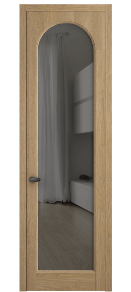 Межкомнатная дверь Палаццо 6804 Дуб соломенный матовый Прозрачное серое стекло, триплекс Цена 30090550 so'm | Volhovec