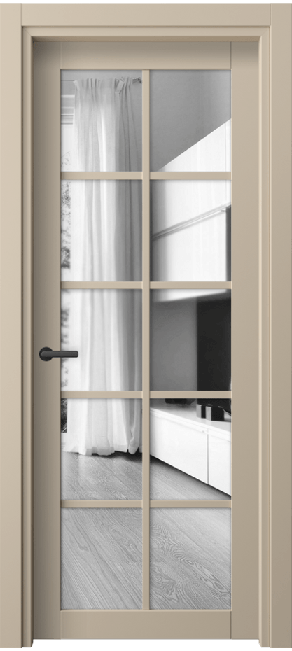 Межкомнатная дверь Neo 2106 ПЭТ светло-бежевый Двустороннее зеркало, триплекс Цена 7673200 so'm | Volhovec