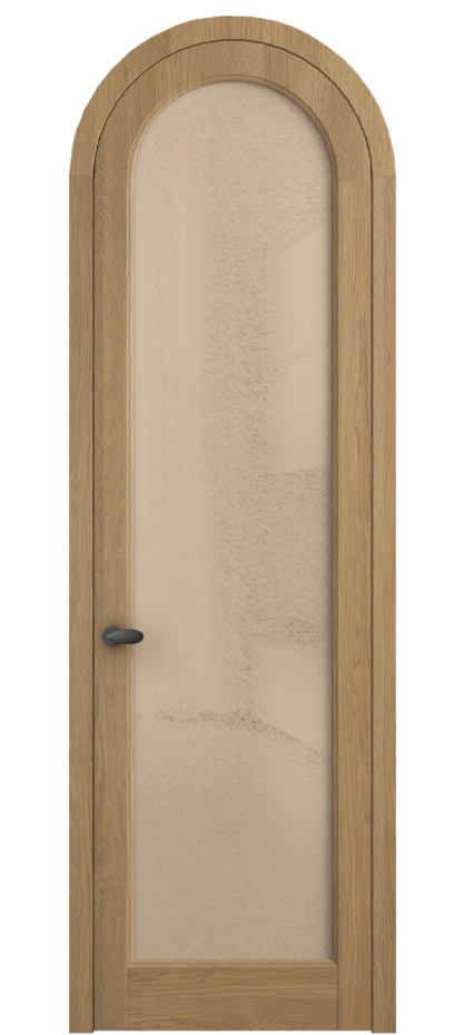 Межкомнатная дверь Палаццо 6814 Дуб пшеничный матовый Фактурное оранжевое стекло "Лёд", триплекс Цена 43979810 so'm | Volhovec