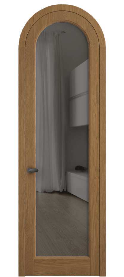 Межкомнатная дверь Палаццо 6814 Дуб пряный матовый Прозрачное серое стекло, триплекс Цена 42761810 so'm | Volhovec