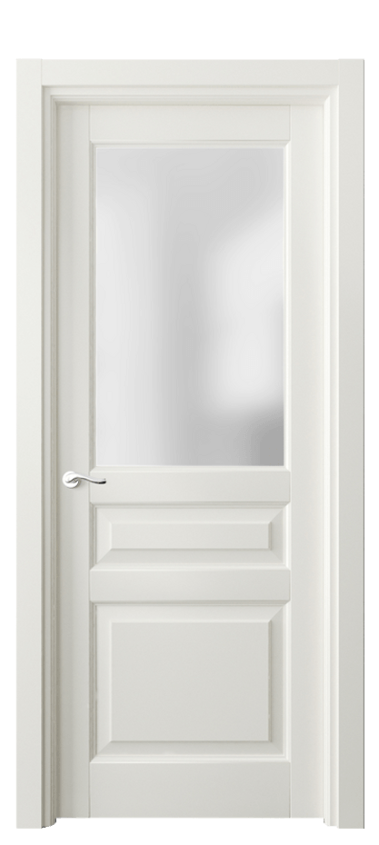 Межкомнатная дверь Лигнум 0710 Матовый жемчужный Сатинированное стекло Цена 20584000 so'm | Volhovec