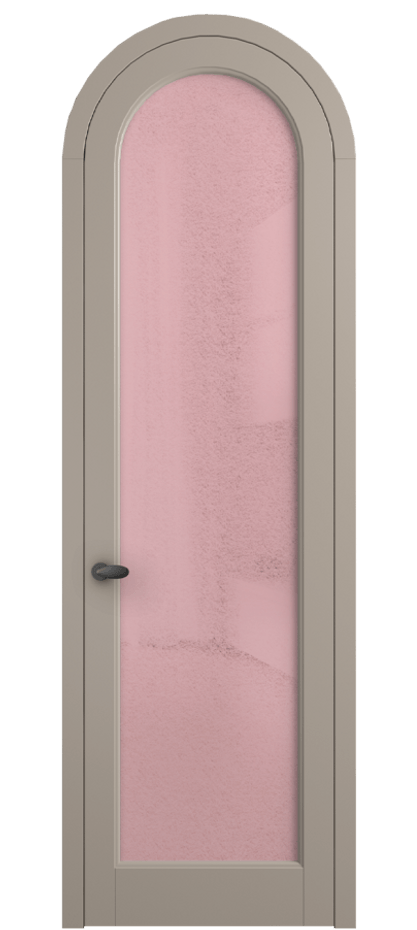 Межкомнатная дверь Палаццо 6814 Матовый бисквитный Фактурное розовое стекло "Лёд", триплекс Цена 26625340 so'm | Volhovec