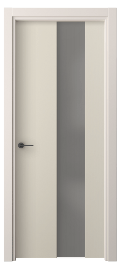 Межкомнатная дверь Фридом 4226 ПЭТ светло-бежевый Сатинированное серое стекло, триплекс Цена 6445110 so'm | Volhovec