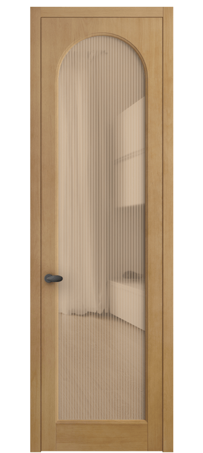 Межкомнатная дверь Палаццо 6804 Бук натуральный матовый Рифлёное оранжевое стекло "Moru", триплекс Цена 26243700 so'm | Volhovec