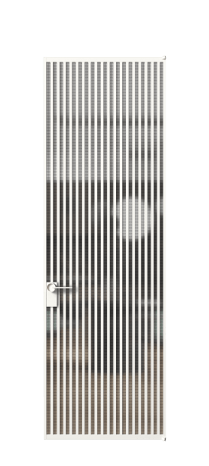 Алюминиевая дверь АЛПЛ040.06 Алюминий Белый Mesh silver Цена 36948030  | Volhovec