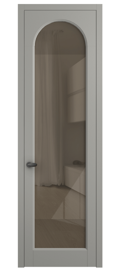 Межкомнатная дверь Палаццо 6804 Матовый нейтральный серый Рефлективное бронзовое стекло "Stopsol", калёное Цена 21320950 so'm | Volhovec