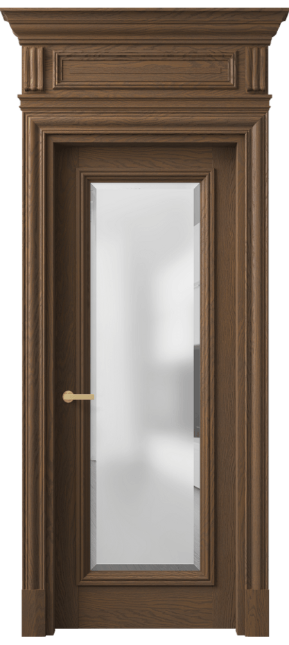 Межкомнатная дверь Антик 7300 Дуб туманный матовый Сатинированное стекло с фацетом Цена 53784650 so'm | Volhovec