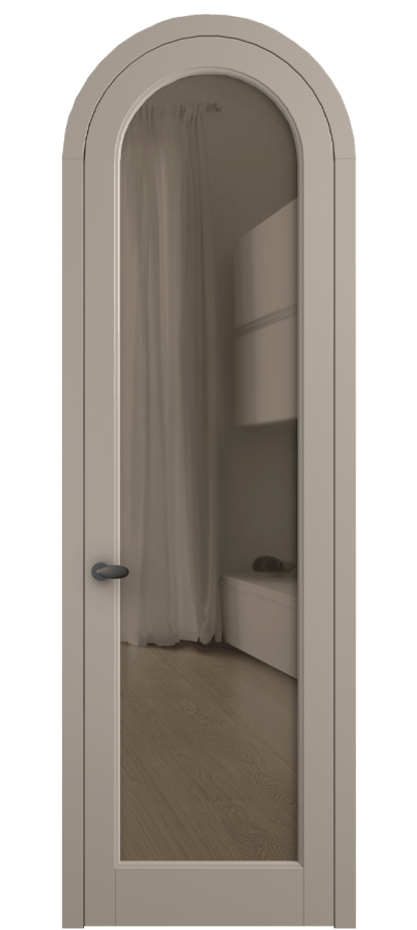 Межкомнатная дверь Палаццо 6814 Матовый бисквитный Прозрачное бронзовое стекло, триплекс Цена 25407340 so'm | Volhovec