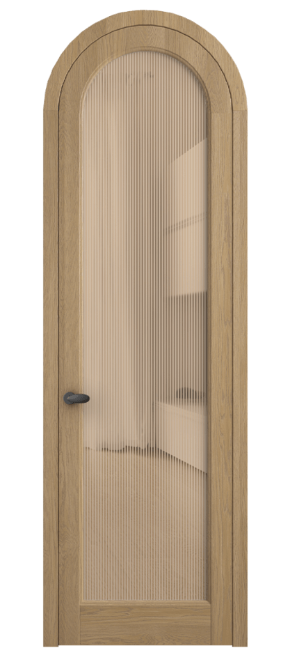 Межкомнатная дверь Палаццо 6814 Дуб соломенный матовый Рифлёное оранжевое стекло "Дюна", триплекс Цена 43106910 so'm | Volhovec