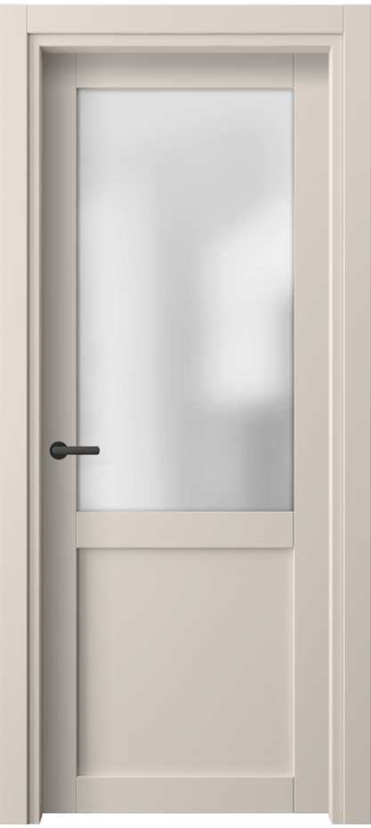 Межкомнатная дверь Neo 2122 ПЭТ пудровый бежевый Сатинированное стекло Цена 4953000 so'm | Volhovec