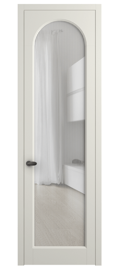 Межкомнатная дверь Палаццо 6804 Матовый жемчужный Рифлёное стекло "Дюна", триплекс Цена 20914950 so'm | Volhovec