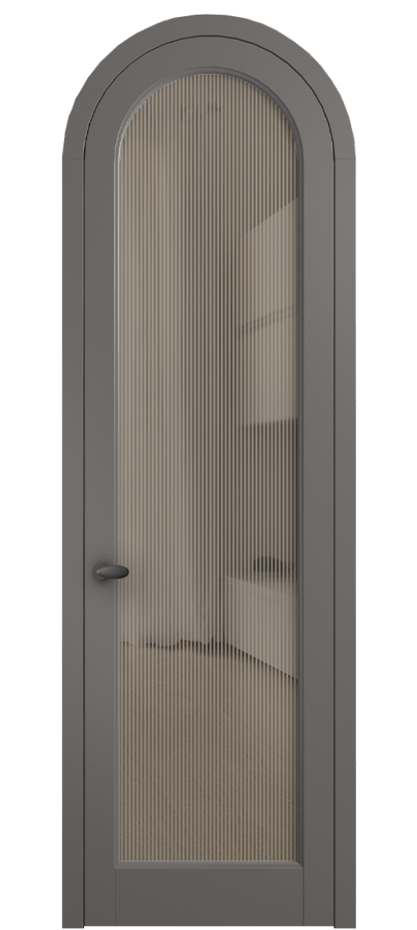 Межкомнатная дверь Палаццо 6814 Матовый классический серый Рифлёное бронзовое стекло "Дюна", триплекс Цена 26625340 so'm | Volhovec