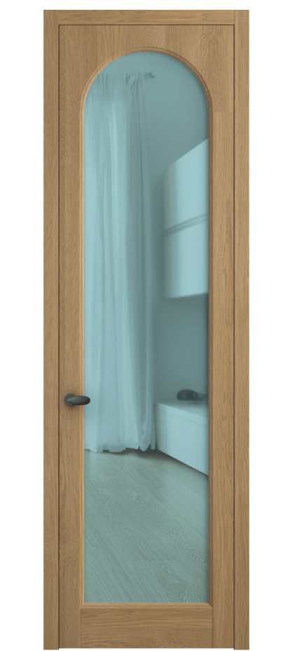 Межкомнатная дверь Палаццо 6804 Дуб пшеничный матовый Прозрачное голубое стекло, триплекс Цена 30963450 so'm | Volhovec