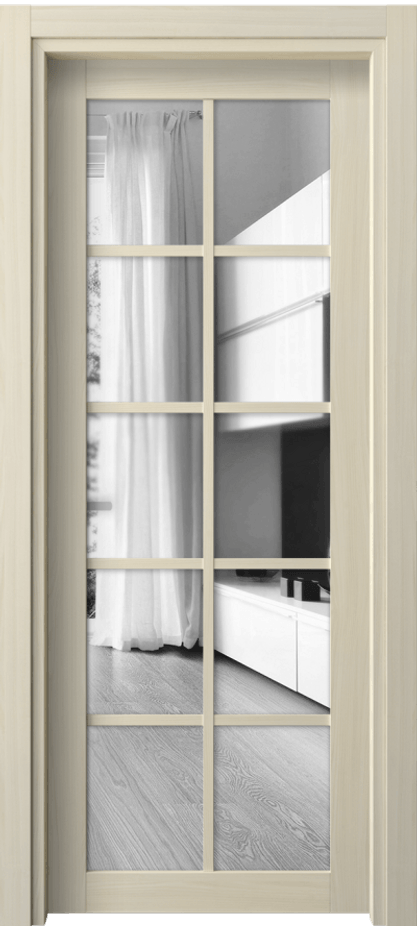 Межкомнатная дверь Neo 2106 Молочный ясень Двустороннее зеркало, триплекс Цена 5765000 so'm | Volhovec