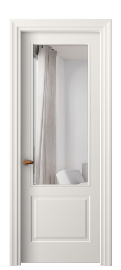 Межкомнатная дверь Эссе 8552 Матовый пудровый белый Двустороннее зеркало, триплекс Цена 14676700 so'm | Volhovec