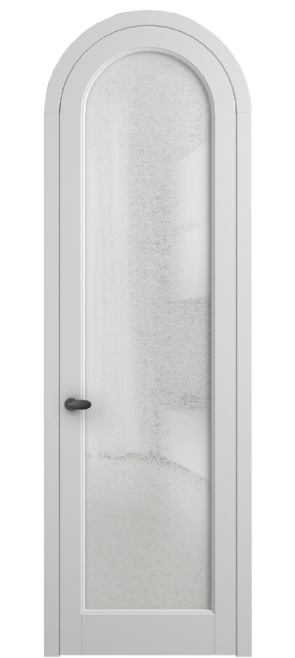 Межкомнатная дверь Палаццо 6814 Матовый белоснежный Фактурное стекло "Лёд", триплекс Цена 26625340 so'm | Volhovec