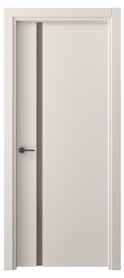 Межкомнатная дверь Фридом 4222 ПЭТ тёплый-белый Сатинированное бронзовое стекло, триплекс Цена 6445110 so'm | Volhovec