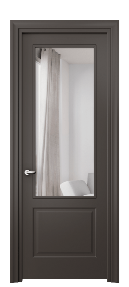 Межкомнатная дверь Esse 8552 Матовый антрацит Двустороннее зеркало, триплекс, 7 мм Цена 13824160 so'm | Volhovec