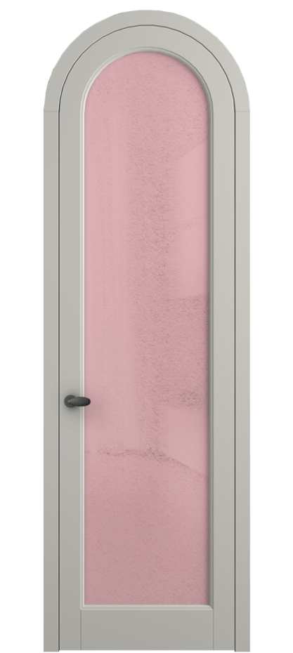 Межкомнатная дверь Палаццо 6814 Матовый тёплый серый Фактурное розовое стекло "Лёд", триплекс Цена 26625340 so'm | Volhovec