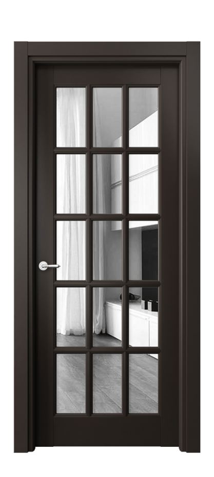 Межкомнатная дверь Тоскана Грильято 6311 Матовый антрацит Двустороннее зеркало, триплекс Цена 23791400 so'm | Volhovec