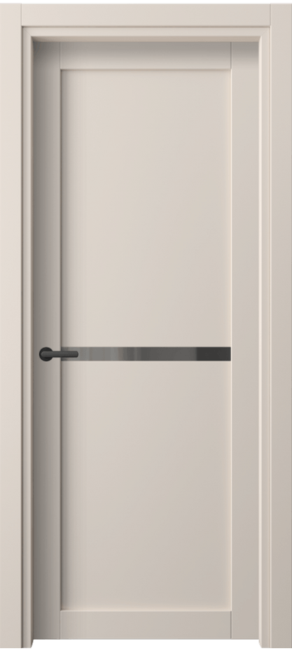 Межкомнатная дверь Нео 2112 ПЭТ пудровый бежевый Двустороннее серое зеркало, триплекс Цена 0 so'm | Volhovec