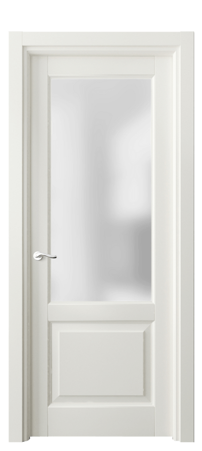 Межкомнатная дверь Лигнум 0740 Матовый жемчужный Сатинированное стекло Цена 19447200 so'm | Volhovec