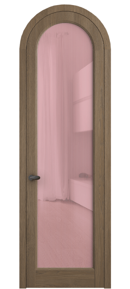 Межкомнатная дверь Палаццо 6814 Дуб джутовый матовый Рифлёное розовое стекло "Дюна", триплекс Цена 43979810 so'm | Volhovec