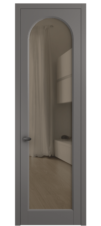 Межкомнатная дверь Палаццо 6804 Матовый классический серый Прозрачное бронзовое стекло, триплекс Цена 19696950 so'm | Volhovec