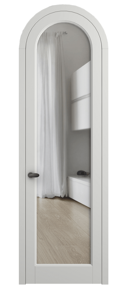 Межкомнатная дверь Палаццо 6814 Матовый светло-серый Прозрачное стекло Цена 25407340 so'm | Volhovec