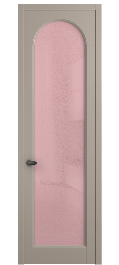 Межкомнатная дверь Палаццо 6804 Матовый бисквитный Фактурное розовое стекло "Лёд", триплекс Цена 20914950 so'm | Volhovec
