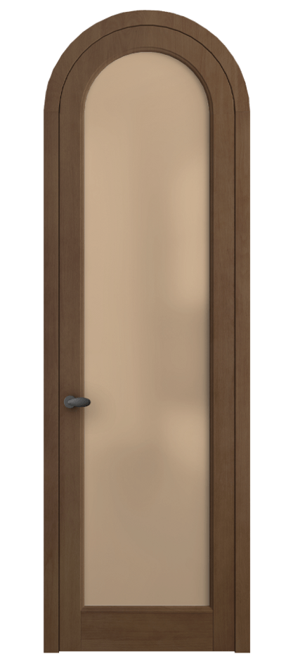 Межкомнатная дверь Палаццо 6814 Бук тёмный матовый Сатинированное оранжевое стекло, триплекс Цена 35593880 so'm | Volhovec