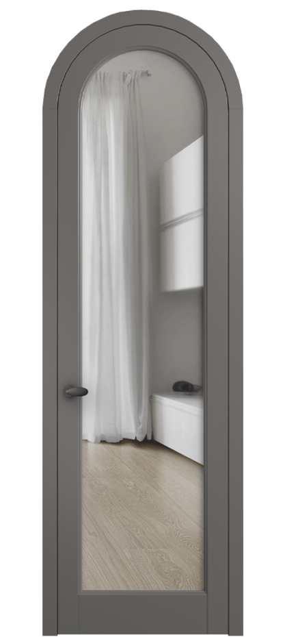 Межкомнатная дверь Палаццо 6814 Матовый классический серый Прозрачное стекло Цена 25407340 so'm | Volhovec