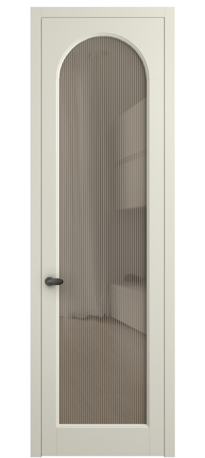 Межкомнатная дверь Палаццо 6804 Матовый молочно-белый Рифлёное бронзовое стекло "Дюна", триплекс Цена 20914950 so'm | Volhovec