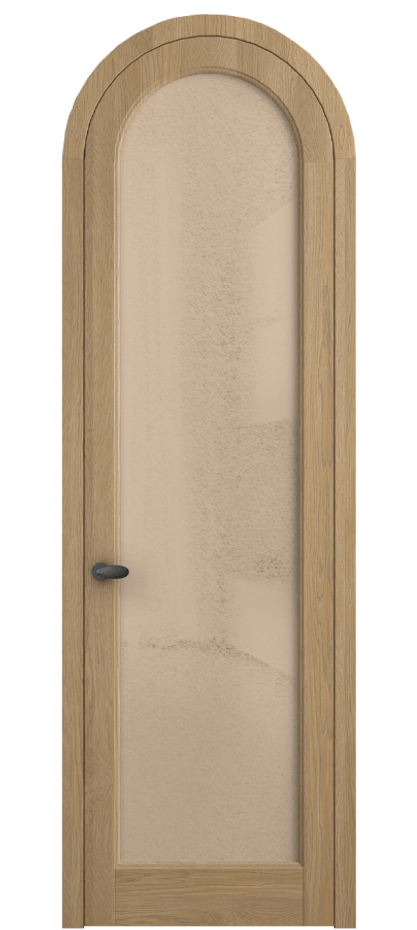 Межкомнатная дверь Палаццо 6814 Дуб соломенный матовый Фактурное оранжевое стекло "Лёд", триплекс Цена 43106910 so'm | Volhovec