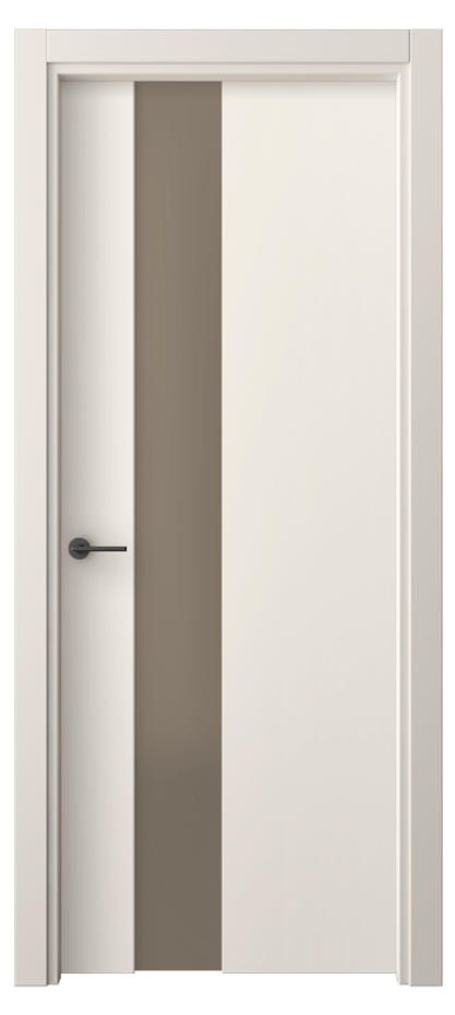Межкомнатная дверь Фридом 4224 ПЭТ кремово-белый Сатинированное бронзовое стекло, триплекс Цена 6445110 so'm | Volhovec