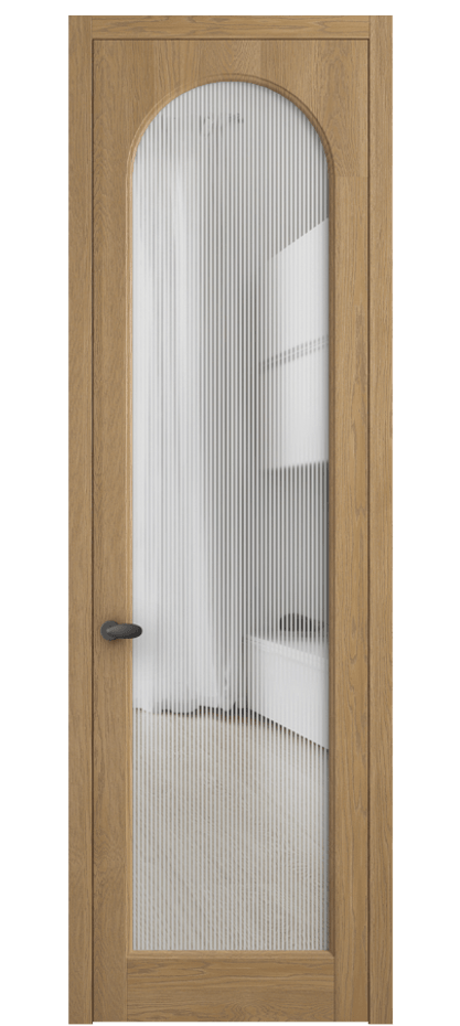 Межкомнатная дверь Палаццо 6804 Дуб пшеничный матовый Рифлёное стекло "Дюна", триплекс Цена 32181450 so'm | Volhovec
