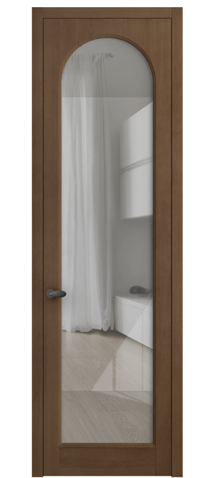 Межкомнатная дверь Палаццо 6804 Бук тёмный матовый Рефлективное прозрачное стекло "Стопсол", калёное Цена 26243700 so'm | Volhovec