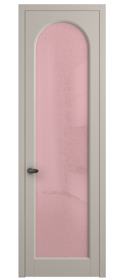 Межкомнатная дверь Палаццо 6804 Матовый светло-бежевый Фактурное розовое стекло "Лёд", триплекс Цена 20914950 so'm | Volhovec