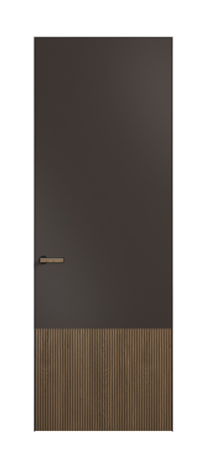 Межкомнатная дверь Velvet 8202 Дуб джутовый матовый - Матовый антрацит. Цена 24995250  | Volhovec