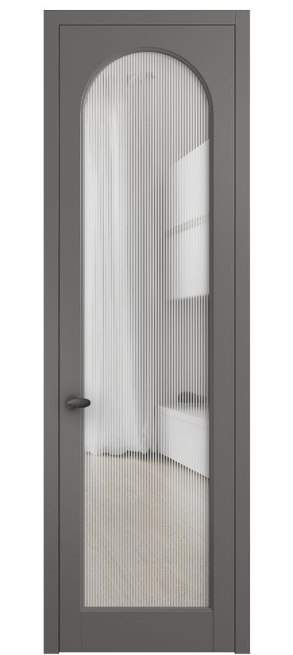 Межкомнатная дверь Палаццо 6804 Матовый классический серый Рифлёное стекло "Дюна", триплекс Цена 20914950 so'm | Volhovec