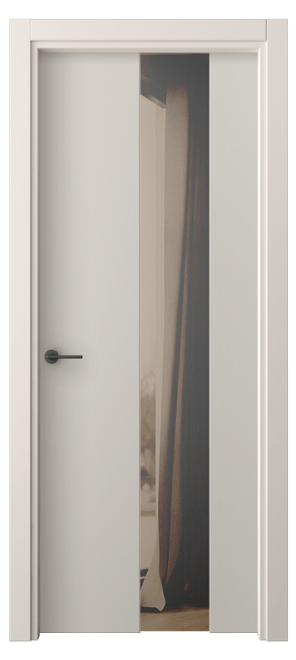 Межкомнатная дверь Freedom 4226 ПЭТ светло-серый Двустороннее бронзовое зеркало, триплекс, 8 мм Цена 6187300 so'm | Volhovec