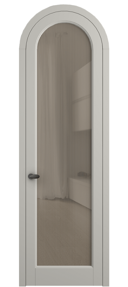 Межкомнатная дверь Палаццо 6814 Матовый тёплый серый Рифлёное бронзовое стекло "Дюна", триплекс Цена 26625340 so'm | Volhovec