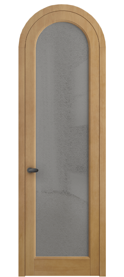 Межкомнатная дверь Палаццо 6814 Бук натуральный матовый Фактурное серое стекло "Лёд", триплекс Цена 181339 ₽ | Volhovec