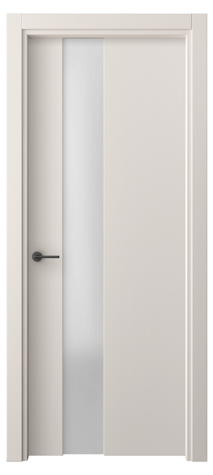 Межкомнатная дверь Freedom 4224 ПЭТ тёплый-белый Сатинированное стекло Цена 6252260 so'm | Volhovec